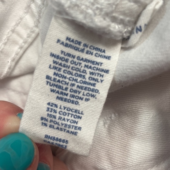 Calson Skinny Ankle White Denim Ripped Jeans - Picture 8 of 11